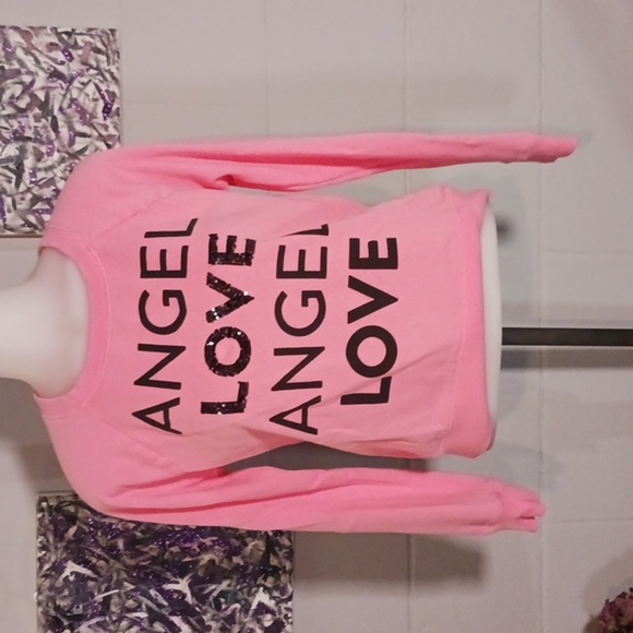 Victoria's Secret Tops - Pink and black Victoria's Secret sweatshirt